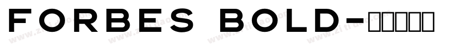 Forbes Bold字体转换